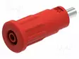 LABORATORY CONNECTOR: 2MM BANANA - SOCKET - 10A - 24.7MM - PUNAINEN - Banaanijatkoliittimet - PJP229-3-R - 2