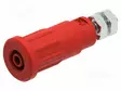 LABORATORY CONNECTOR: 2MM BANANA - SOCKET - 10A - 28.3MM - PUNAINEN - M3 - Banaanijatkoliittimet - PJP229-4-R - 2