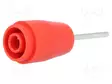 LABORATORY CONNECTOR: 4MM BANANA - SOCKET - 1KV - 25A - PUNAINEN - INSULATED - Banaanijatkoliittimet - PJP3253PCB-R - 1