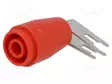 LABORATORY CONNECTOR: 4MM BANANA - SOCKET - 1KV - 25A - PUNAINEN - INSULATED - Banaanijatkoliittimet - PJP3263PCB-R - 1