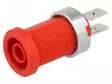 LABORATORY CONNECTOR: 4MM BANANA - SOCKET - 1KV - 25A - PUNAINEN - INSULATED - Banaanijatkoliittimet - PJP3264-I-R - 1