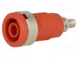 LABORATORY CONNECTOR: 4MM BANANA - SOCKET - 1KV - 36A - PUNAINEN - INSULATED - Banaanijatkoliittimet - PJP3265-I-R - 1
