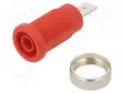 LABORATORY CONNECTOR: 4MM BANANA - SOCKET - 1KV - 36A - PUNAINEN - INSULATED - Banaanijatkoliittimet - PJP3266-I-R - 1