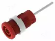 LABORATORY CONNECTOR: 4MM BANANA - SOCKET - PUNAINEN - NICKEL PLATED - Banaanijatkoliittimet - PJP3269-C-R - 2