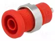 LABORATORY CONNECTOR: 4MM BANANA - SOCKET - 1KV - 25A - PUNAINEN - INSULATED - Banaanijatkoliittimet - PJP3270-I-R - 1