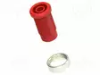 LABORATORY CONNECTOR: 4MM BANANA - SOCKET - PUNAINEN - M3 HOLE - INSULATED - Banaanijatkoliittimet - PJP3273-C-R - 1