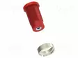 LABORATORY CONNECTOR: 4MM BANANA - SOCKET - PUNAINEN - M3 HOLE - INSULATED - Banaanijatkoliittimet - PJP3273-C-R - 2