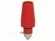 LABORATORY CONNECTOR: 4MM BANANA - SOCKET - 36A - PUNAINEN - NICKEL PLATED - Banaanijatkoliittimet - PJP3283-F-R - 2