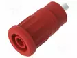 LABORATORY CONNECTOR: 4MM BANANA - SOCKET - 25A - PUNAINEN - NICKEL PLATED - Banaanijatkoliittimet - PJP3290-R - 2
