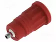 LABORATORY CONNECTOR: 4MM BANANA - SOCKET - 25A - PUNAINEN - NICKEL PLATED - Banaanijatkoliittimet - PJP3290-R - 1