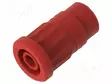 LABORATORY CONNECTOR: 4MM BANANA - SOCKET - 36A - PUNAINEN - NICKEL PLATED - Banaanijatkoliittimet - PJP3293-R - 2