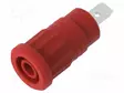 LABORATORY CONNECTOR: 4MM BANANA - SOCKET - 36A - PUNAINEN - NICKEL PLATED - Banaanijatkoliittimet - PJP3294-R - 2
