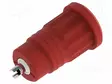 LABORATORY CONNECTOR: 4MM BANANA - SOCKET - 25A - PUNAINEN - NICKEL PLATED - Banaanijatkoliittimet - PJP3295-R - 1