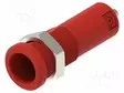 LABORATORY CONNECTOR: 4MM BANANA - SOCKET - 10A - PUNAINEN - INSULATED - Banaanijatkoliittimet - PJP5270-HT-C-R - 3