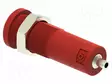 LABORATORY CONNECTOR: 4MM BANANA - SOCKET - 10A - PUNAINEN - INSULATED - Banaanijatkoliittimet - PJP5270-HT-C-R - 1