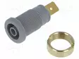 LABORATORY CONNECTOR: 4MM BANANA - SOCKET - 1KV - 32A - GREY - 33MM - Banaanijatkoliittimet - SEB2620F6.3GR - 1