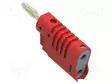 LABORATORY CONNECTOR: 4MM BANANA - PLUG - 36A - 30VAC - 60VDC - PUNAINEN - Banaaniliittimet 4mm - PJP1080-R - 2