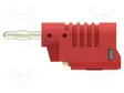 LABORATORY CONNECTOR: 4MM BANANA - PLUG - 36A - 30VAC - 60VDC - PUNAINEN - Banaaniliittimet 4mm - PJP1087-R - 1