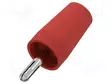 LABORATORY CONNECTOR: 4MM BANANA - PLUG - PUNAINEN - NON-INSULATED - 43MM - Banaaniliittimet 4mm - PJP3300-IEC-R - 2