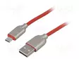 KAAPELI - USB 2.0 - USB A PISTOKE,USB B MIKROPISTOKE - KULLATTU - 2M - USB kaapelit ja adapterit - CC-USB2R-AMMBM-2R - 1