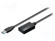 KAAPELI - USB 3.0 - USB A RASIA,USB A PISTOKE - 5M - MUSTA - PVC - 5GBPS - USB kaapelit ja adapterit - A-USB3.0-EXTENDER - 1