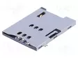 LIITIN: KORTTEJA VARTEN - SIM - PUSH-PUSH - SMT - KULLATTU - PIN: 6 - Korttiliittimet - C0662-06CGBR00R - 1
