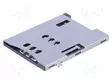 LIITIN: KORTTEJA VARTEN - SIM - PUSH-PUSH,SOVITETAPILLA - SMT - PIN: 6 - Korttiliittimet - C0662-06YGBR00R - 1
