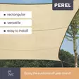 SHADE SAIL - RECTANGULAR - 4 x 3 m - COLOUR: CREAM - Piha ja terassikalusteet - GSS4430CR - 2
