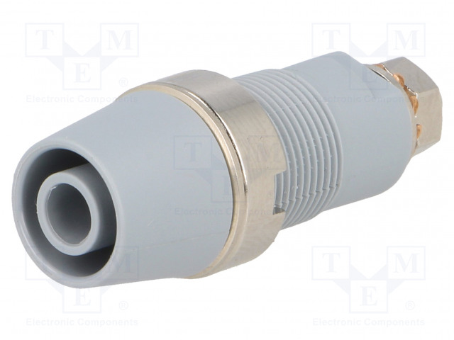 LABORATORY CONNECTOR: 4MM BANANA - SOCKET - 1KV - 32A - GREY - SCREW - Banaanijatkoliittimet - SAB6922NI-GR - 1