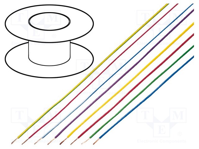 JOHTO - LIYV - CU - 0,75MM2 - PVC - RUSKEA - 900V LUOKKA: 5 - Yksisäikeiset asennuskaapelit - LIY0.75-BR - 1