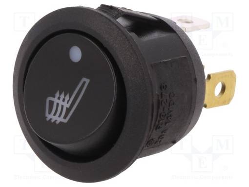 KEINUKYTKIN - SPST - AS: 2 - ON-OFF - 20A/14VDC - MUSTA - LED,PISTE - R13-273-DC - Keinukytkimet - R13-273AL-02-BBYR - 1