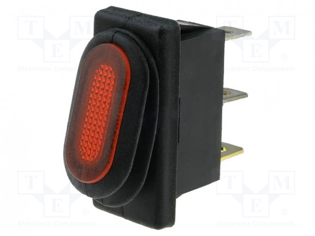 KEINUKYTKIN - SPST - AS: 2 - ON-OFF - 10A/250VAC - PUNAINEN - IP65 - NEONVALO - Keinukytkimet - R1370B801R - 1