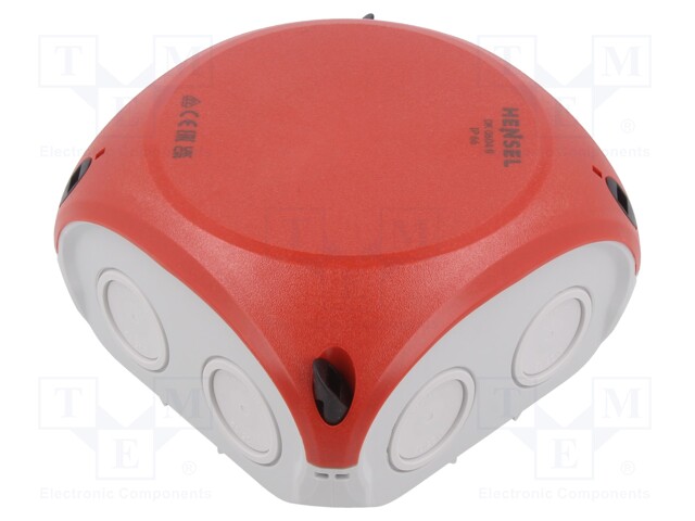 KYTKENTÄRASIA - X: 130MM - Y: 130MM - Z: 77MM - IP66 - VALKOINEN - Kytkentärasiat - HENSEL-DK-0604-R - 1