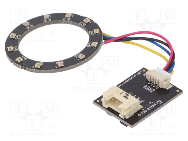 LED-RENGAS - RGB - 1W - 120° - DIODIEN LM: 12 - KOOT: Ø37MM - 5MA - 5VDC - LED nauhat ja modulit - SMR-3727-12-RGB-UR - 1