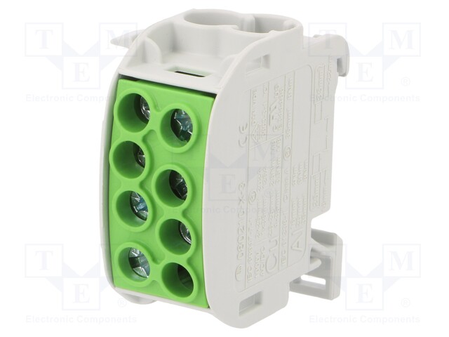 LIITIN: JAKOPALA - 202A - 1KV - DIN-KISKOLLE - RUUVI TERMINAALI - 35MM2 - Kiskoliittimet - SCB35GR - 1