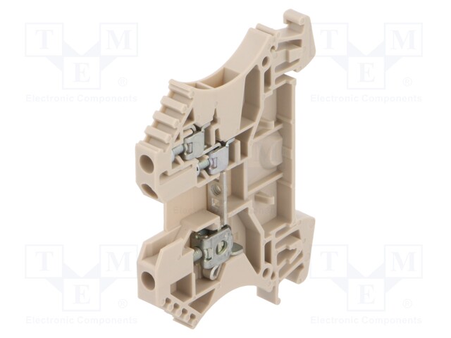 LIITIN: KISKO-2,5MM2 - NAVAT: 1 - PURISTIMET: 3 - BEIGE - TS35 - 800V - Kiskoliittimet - WDU2.51.5ZR - 1