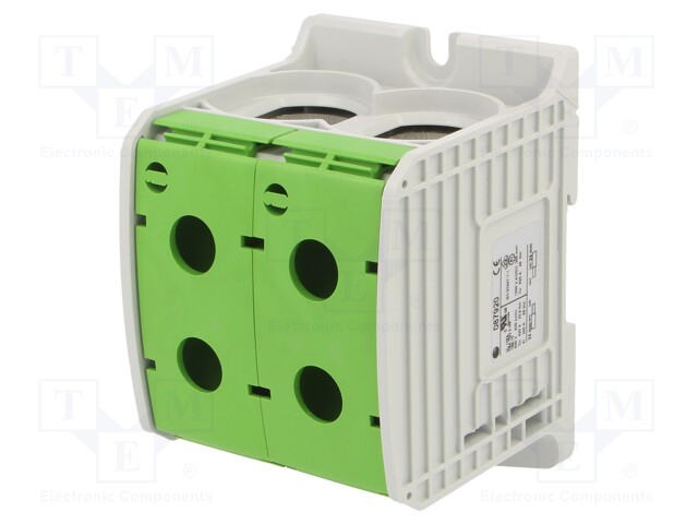 LIITIN: KISKO-STB - 520A - 1KV - RUUVI TERMINAALI - VIHREÄ - 300MM2 - Kiskoliittimet - STB300-2GR - 1
