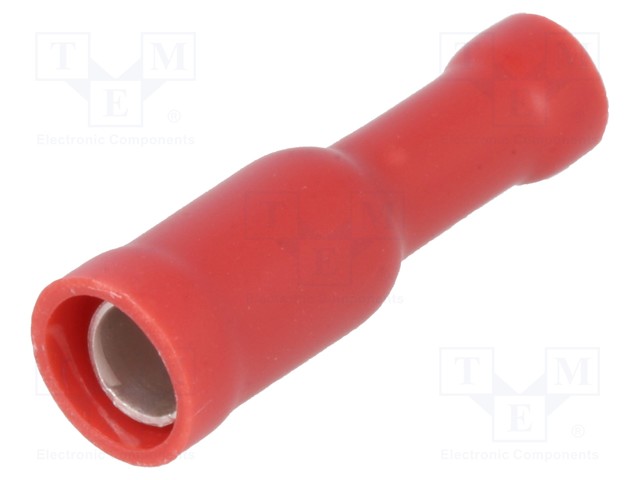 LIITIN: PYÖREÄ - NAARAS - Ø: 4MM - 0,5÷1,5MM2 - PURISTETTAVA - Eristetyt liittimet - ST-050R - 1