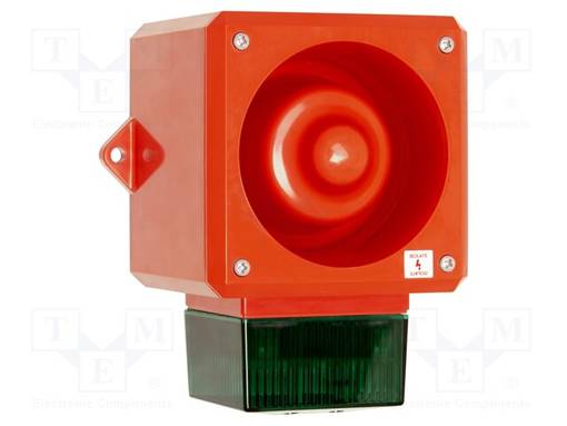 MERKINANTOLAITE: VALO-ÄÄNI-115VAC - SIREENI,VILKKUVA VALO - IP65 - Teollisuuden merkinantolaitteet - YL50L50GRFWR - 1
