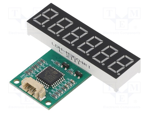 NÄYTTÖ: LED - 7-SEGMENTTINÄYTTÖ - 9,2MM - 0,36" - MERK.LKM: 6 - PUNAINEN - ErikoisLEDit - LDH-M3604RI-UR - 1