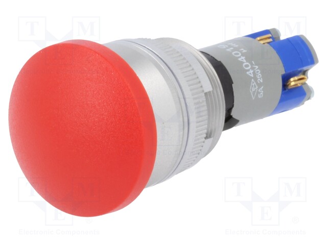 PAINOKYTKIN - 22MM - ASENNOT: 1 - NC + NO - SIENI- - Taulukytkimet, standardi 22mm - TH404019-R - 1