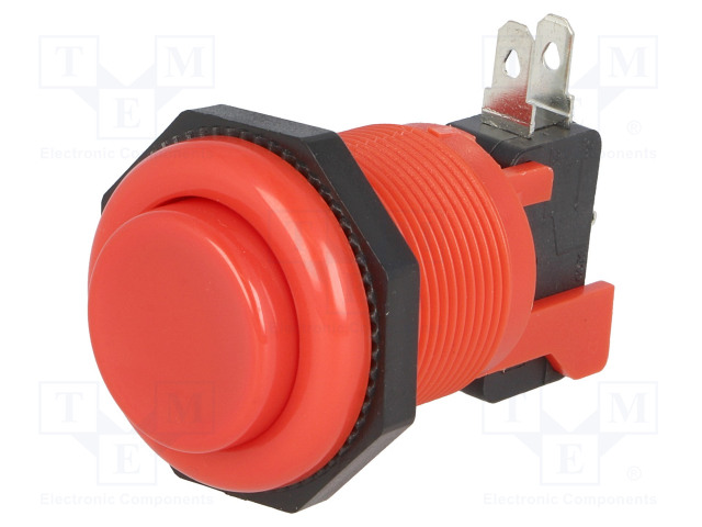PAINOKYTKIN - AS: 2 - SPDT - 10A/250VDC - ON-(ON) - AUKKO: Ø28,6MM - Standardikytkimet - VAQ-7R-15-1C2-R - 1