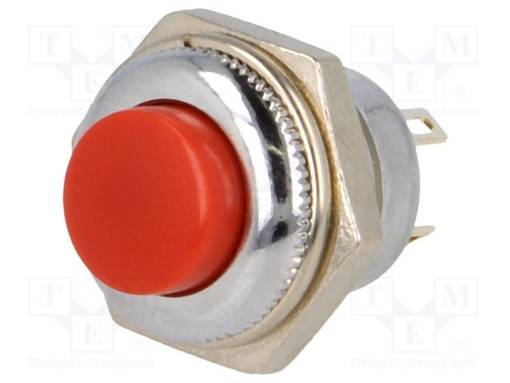 PAINOKYTKIN - AS: 2 - SPDT - 1,5A/250VAC - ON-(ON) - METALLI - Standardikytkimet - PS502MC-R - 1