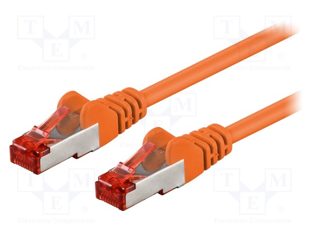 PATCH KAAPELI - S/FTP - CAT: 6 - RJ45-PISTOKE,MOLEMMIN PUOLIN - LANKA - RJ45 Ethernet kaapelit - SFTP6-CCA-005OR - 1