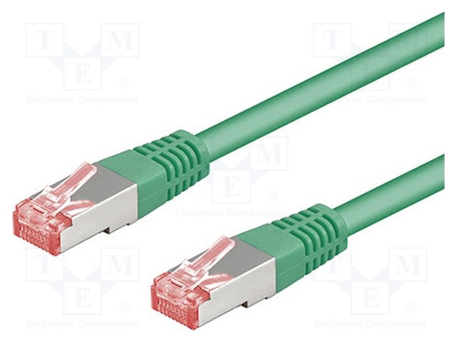 PATCH KAAPELI - S/FTP - CAT: 6A - RJ45-PISTOKE,MOLEMMIN PUOLIN - LANKA - RJ45 Ethernet kaapelit - SFTP6A-CU-005GR - 1