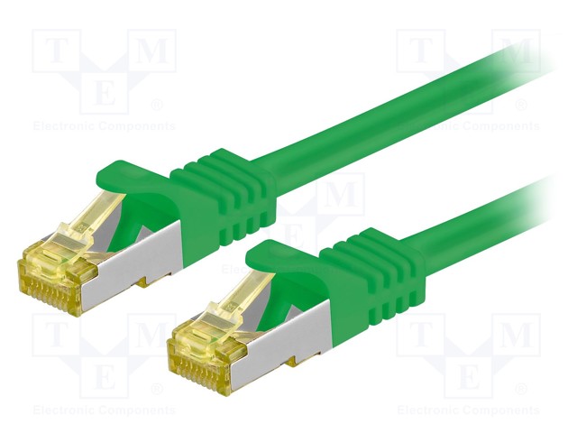 PATCH KAAPELI - S/FTP - CAT: 6A - RJ45-PISTOKE,MOLEMMIN PUOLIN - LANKA - RJ45 Ethernet kaapelit - SFTP7-CU-100GR - 1