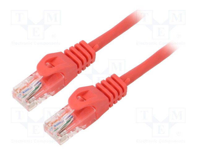 PATCH KAAPELI - U/UTP - CAT: 5E - RJ45-PISTOKE,MOLEMMIN PUOLIN - LANKA - RJ45 Ethernet kaapelit - PCU5-10CC-0025-R - 1
