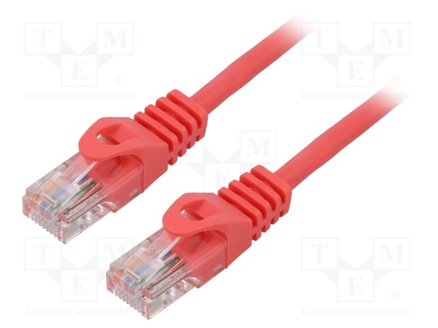 PATCH KAAPELI - U/UTP - CAT: 5E - RJ45-PISTOKE,MOLEMMIN PUOLIN - LANKA - RJ45 Ethernet kaapelit - PCU5-10CC-3000-R - 1