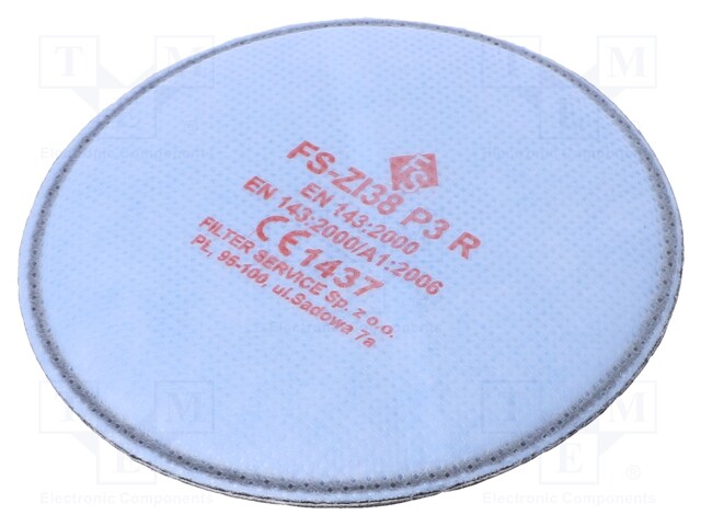 PIENHIUKKASSUODATIN - P3 R - MATERIAALI: AKTIIVIHIILI - Hengityssuojaimet - FS-ZI38-P3-R - 1