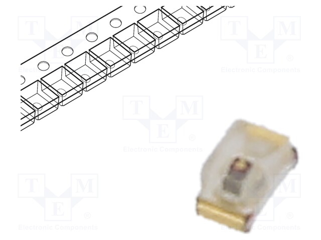 LED - KELTAINEN - SMD - 0402 - 60MCD - 2÷2,5VDC - 1X0,5X0,5MM - 120° - 20MA - Pintaliitos LED - SML-LX0402SYC-TR - 1